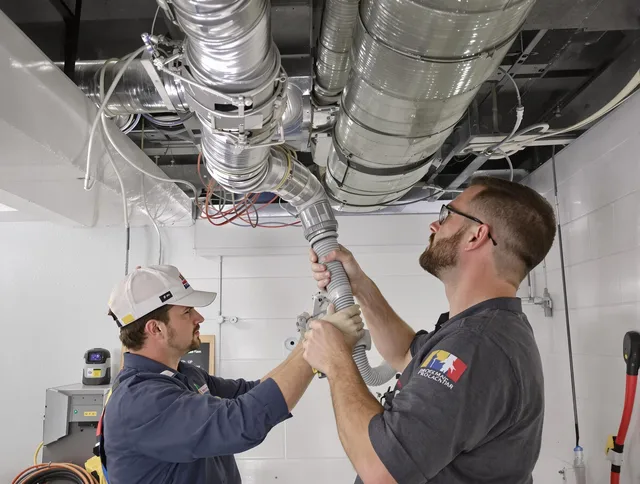 Portsmouth Air Duct Cleaning technician performing thorough AC duct cleaning in Portsmouth