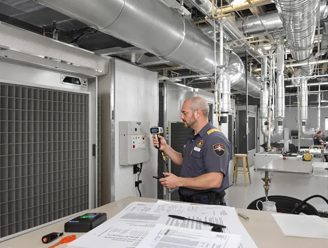 Professional filter system inspection by Portsmouth Air Duct Cleaning in Portsmouth