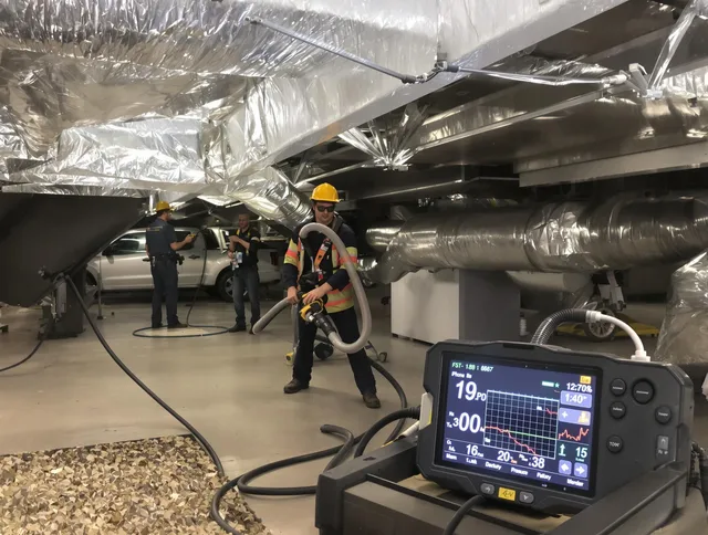 Professional negative pressure duct cleaning by Portsmouth Air Duct Cleaning in Portsmouth